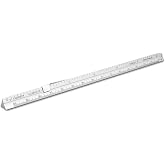 Alumicolor Aluminum Engineer Pocket Scale With Clip, 6IN, Silver