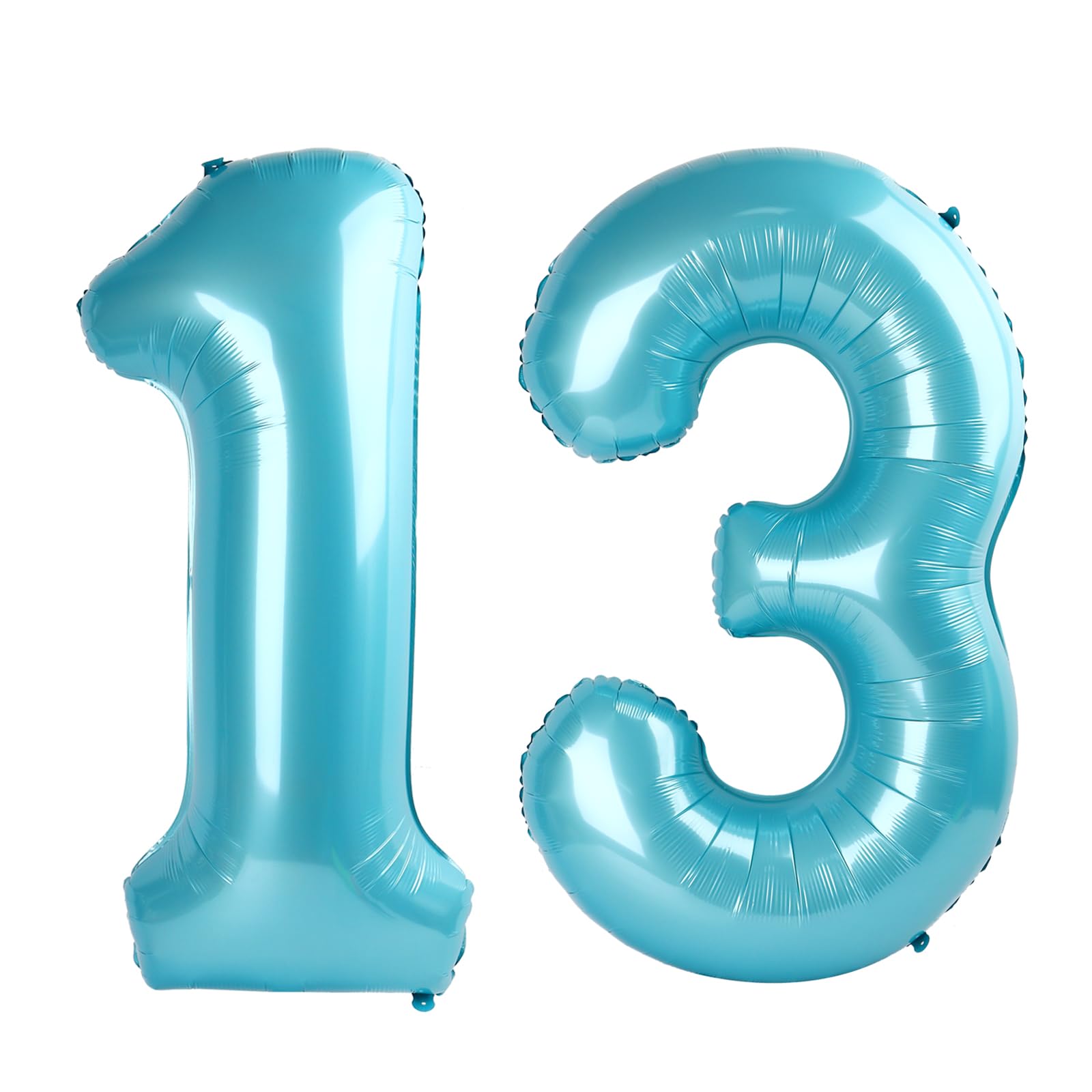 Pearl Blue 13 Number Balloon