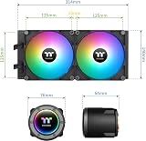 Thermaltake TH280 ARGB Sync V2 CPU Liquid Cooler 2x140mm Fans Mirror Waterblock view 7
