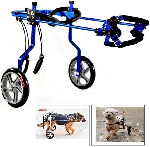 ADAHX Adjustable Dog Wheelchair, 6 Sizes for Front/Hind Legs Rehabilitation, 2 Wheels Wheelchair ADAHX Adjustable Dog Wheelchair, 6 Sizes for Front/Hind Legs Rehabilitation, 2 Wheels Wheelchair