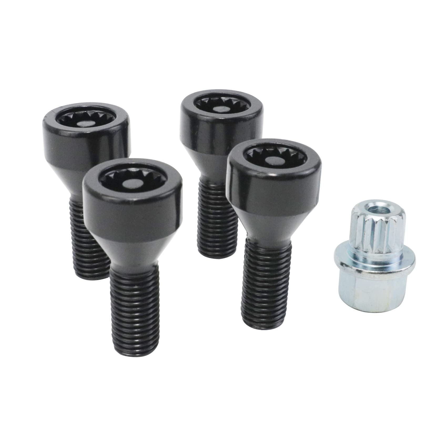 Photo 1 of KGGMGUG Wheel Lock Set Lug Nuts Bolts M12 x 1.5mm Fits for BMW Z4 Z3 M6 M5 M3 650i 535i 528i 525i 335i 328i 330i Mini Cooper Replacement 36136786419