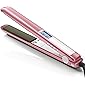 Professional Hair Straightener Titanium Flat Iron for Hair Makes Hair Shiny Dual Voltage Flat Iron Heats up Fast, Rose…