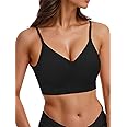BOUFOR Seamless Low Back Bra Wireless Padded Bralette Thin Straps Comfort Halter Backless Cross Multiway Convertible Bras