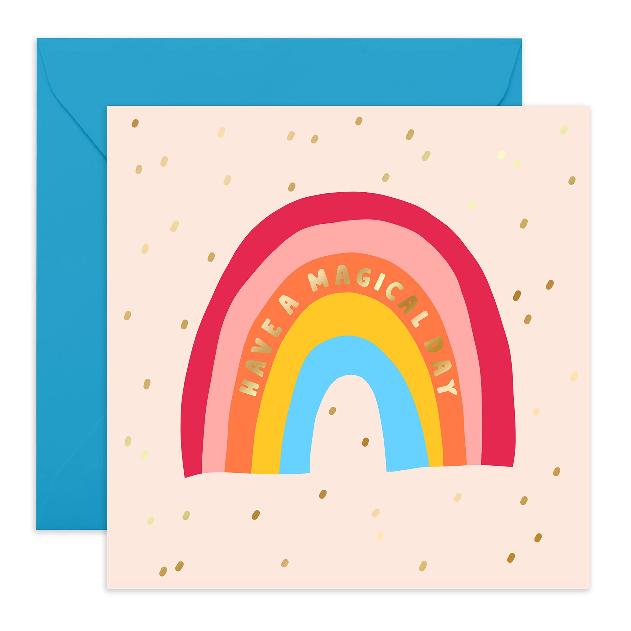 Central 23 - Pretty Birthday Card For Friends - Rainbow - 'Magical Day' - Greeting Cards For Girls - Daughter Birthday Cards - Comes With Fun Stickers