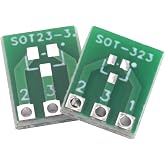 Cermant 20Pcs SOT23-3 SOT-323 to DIP SMD Breakout Adapter Board | Converts surface mount chips to through-hole for testing and circuit prototyping