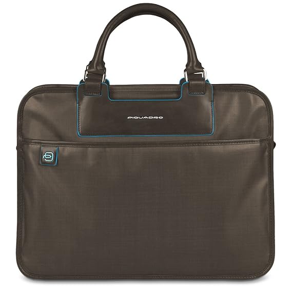 Piquadro Portofolio Brief with U-Zip Front Pocket Removable Notebook Panel