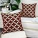 CaliTime Pack of 2 Soft Throw Pillow Covers Cases for Couch Sofa Home Decoration Modern Quatrefoil Trellis Geometric 18 X 18 Inches Burgundy Gold