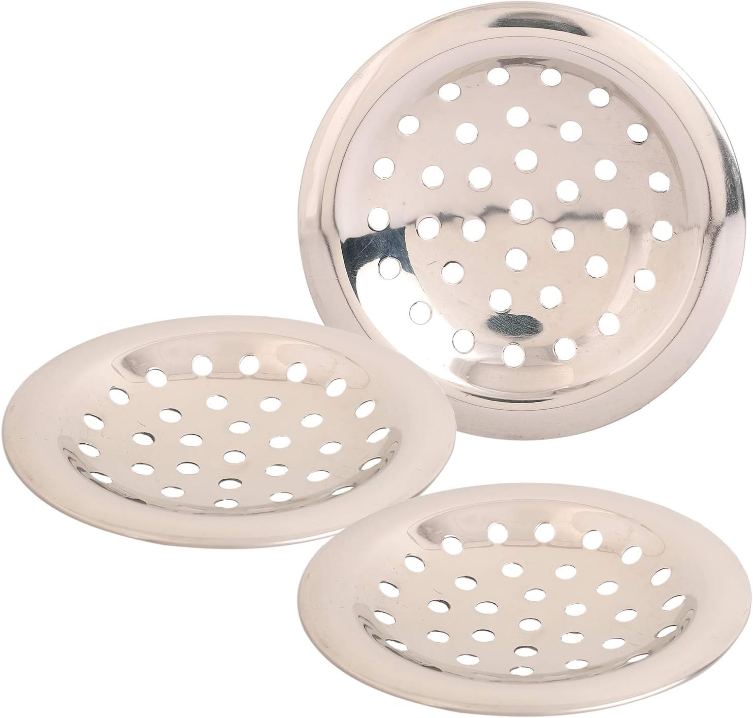 Kuber Industries 3 Piece Steel Floor Drain Cover, 4 Inches, Silver Amazon.in Home & Kitchen