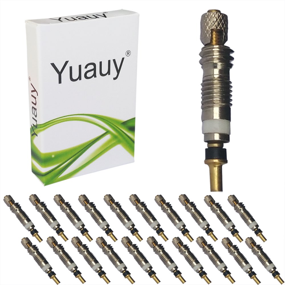 Yuauy 20 PCs Presta Tubeless No Tube Valve Stem Core Copper Universal Accessory replacement