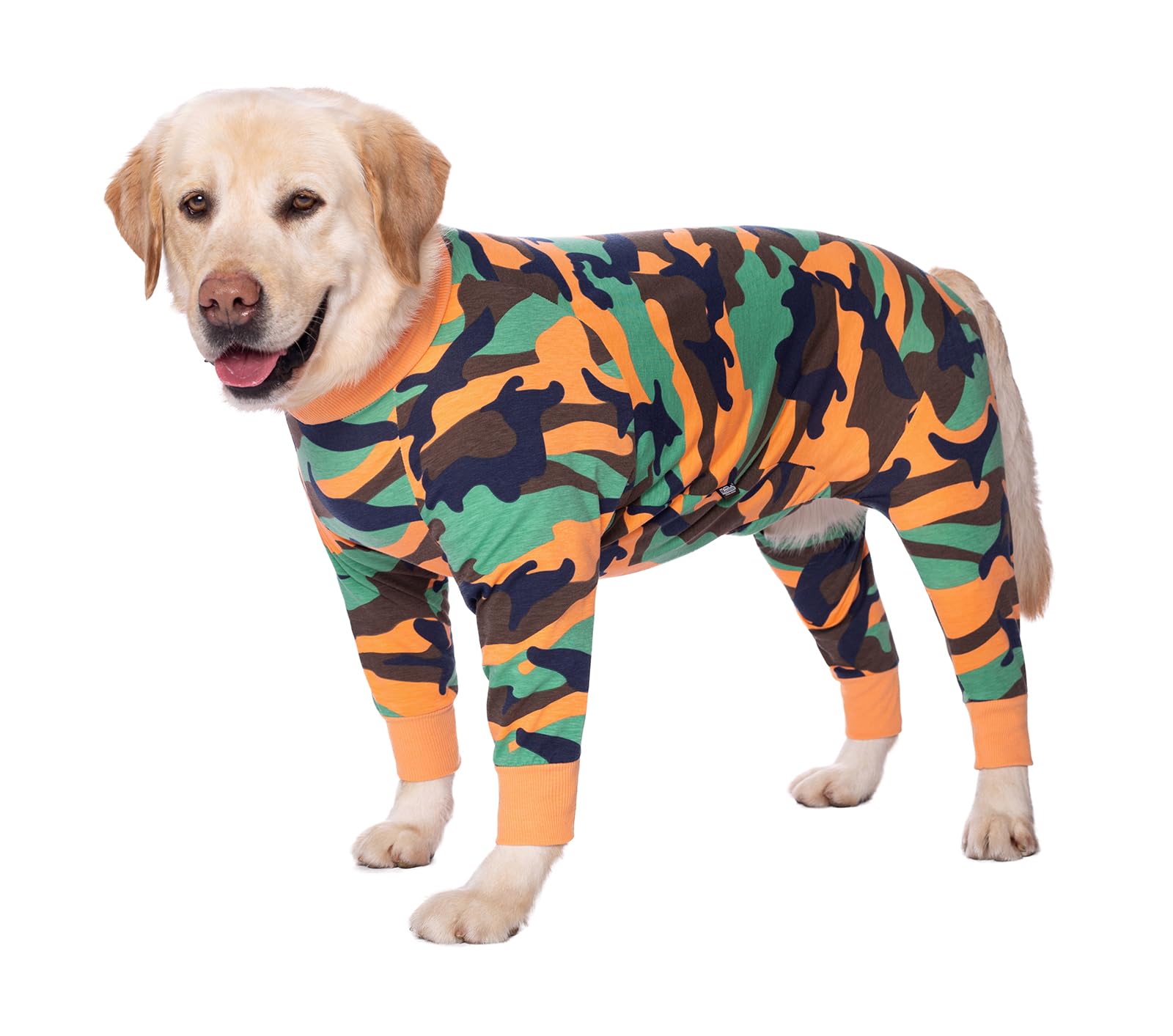 BT Bear Large Dog Clothes, Elastic Pet Onesie Clothes Protect Joints Anti-hair Anti Licking, Wound Protection Pet Pajamas Jumpsuit For Medium Large Dogs (7XL,Camo)