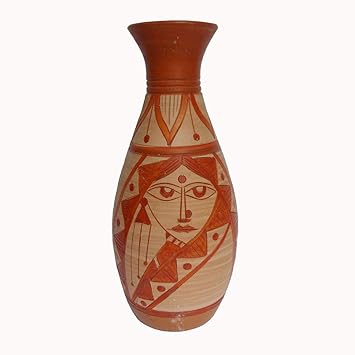 Buy Indus Art Circle Flower Vase Terracotta Vase Table Top Vase