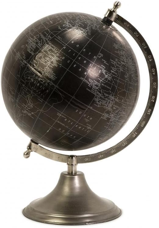 Decoratively Timeless Moonlight Globe With Nickel Finish Stand Home Desk Accessories Décor