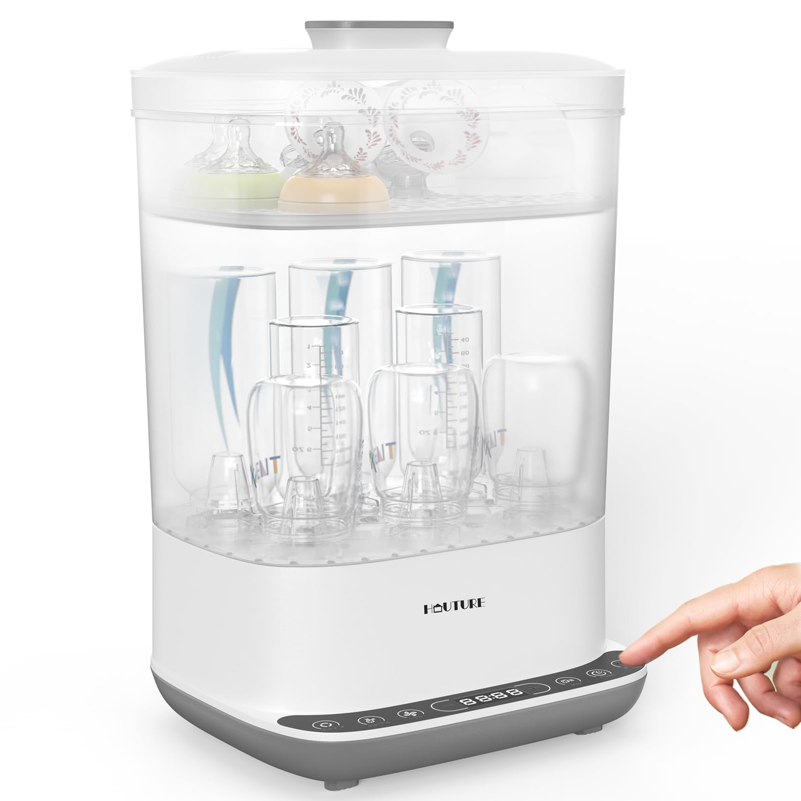 Photo 1 of Baby Bottle Sterilizer | Esterilizador de Biberones, 6-in-1 HAUTURE Bottle Sterilizer and Dryer, Electric Steam Bottle Sanitizer for Baby Stuffs, Baby Bottles & Breast Pump Accessories
