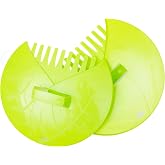 Gardenised Pair of Leaf Scoops Plastic Hand Rake, Green | Yard Cleanup