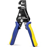 haisstronica 3 in 1 Automatic Wire Stripper, AWG 14-26, 7-Inch Tool | Ring-Shaped Arc Blade, Aligned Cutter Head, Fine Solid and Stranded Conductors, Reduced Core Damage, Electronics Repairs
