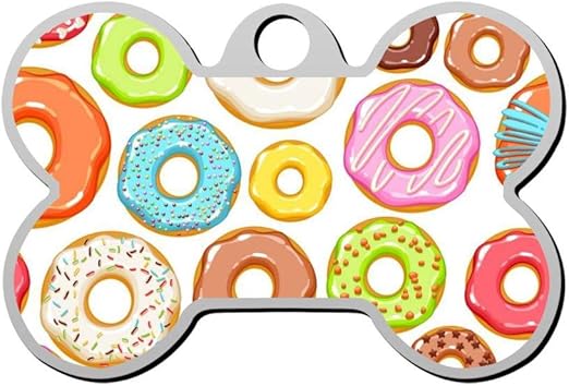 donut dog tag