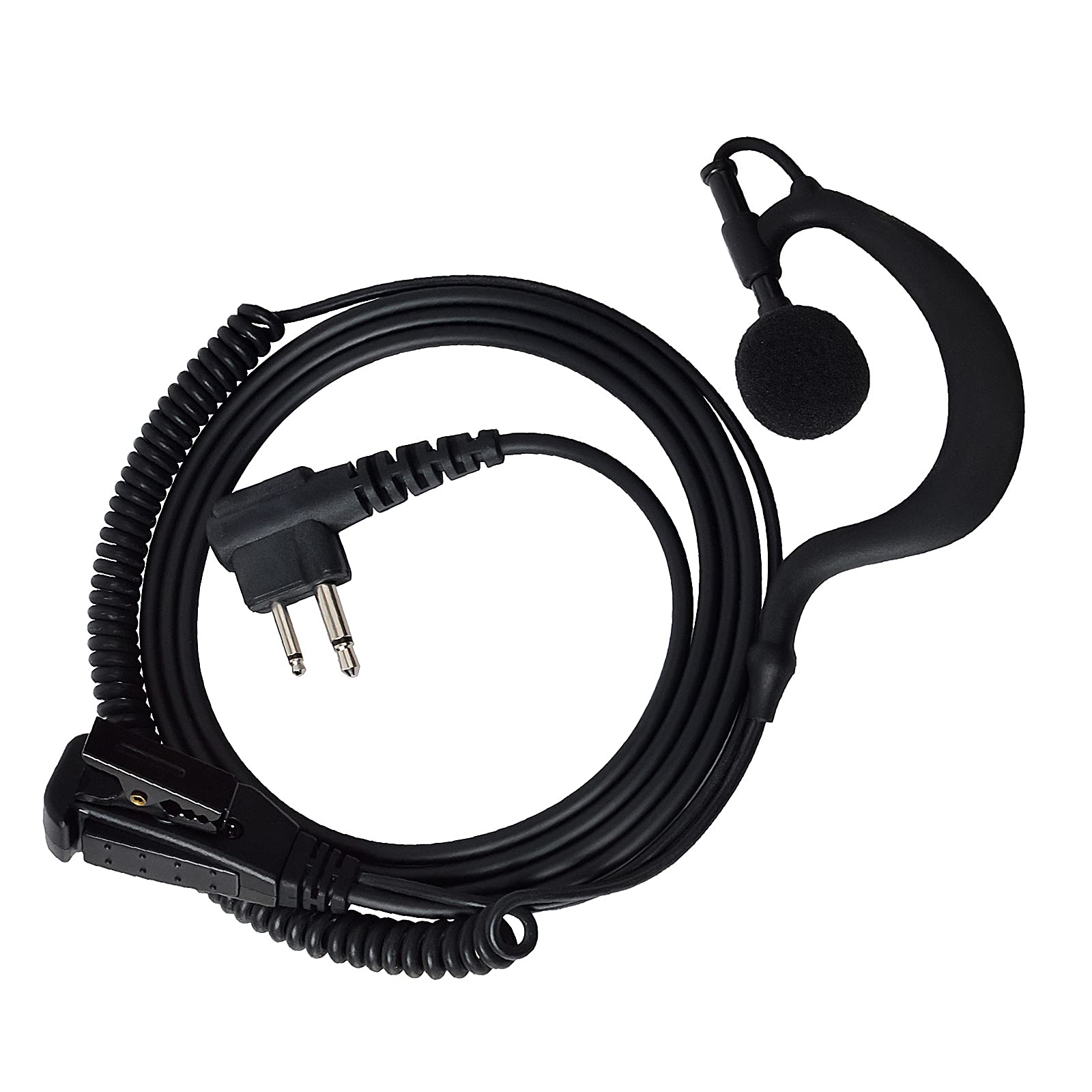 HYSHIKRA G-Shape Earpiece with Push to Talk(PTT) Mic Walkie Talkie Headset Compatible for Motorola CP88 CP040 GP300 Cls446 Cls1110 2 Way Radio