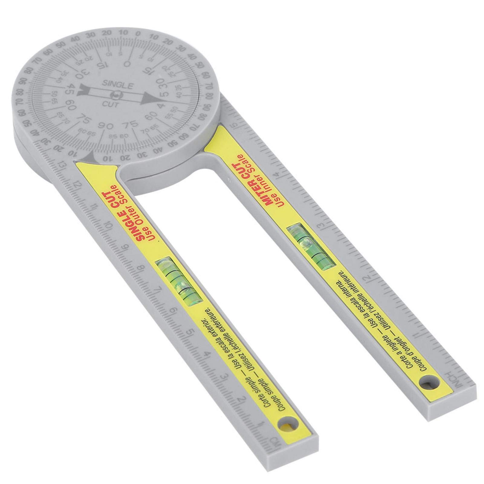 Woodworking Angle Gauge, 360 Degree Angle Gauge Ruler High Precision Woodworking Goniometer Measuring Instruments for Carpenter Plumbers