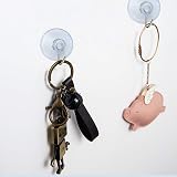 Lanzn 10 PCS Suction Cup Hooks 4.5cm Transparent Wall Hangers Sucker Pads view 4