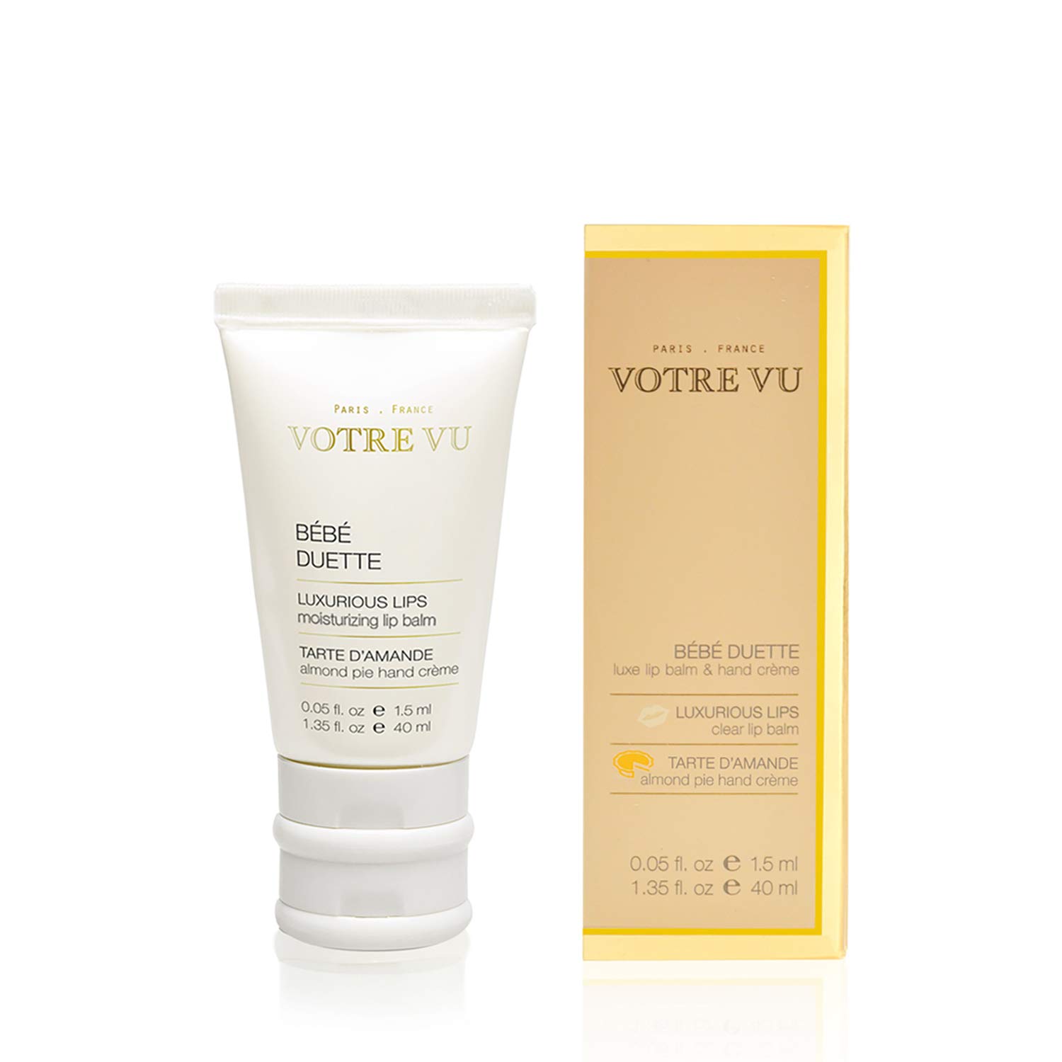 Votre Vu - Bebe Duette Luxe Sweet Almond Hand Cream with Clear Lip Balm