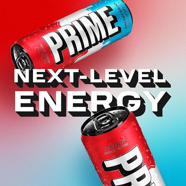 PRIME ENERGY ICE POP | ZERO SUGAR ENERGY DRINK 24 PACK | PREWORKOUT ENERGY | 200MG CAFFEINE WITH 355MG OF ELECTROLYTES AND COCONUT WATER FOR HYDRATION| VEGAN | GLUTEN FREE |12 FLUID OUNCE | 24 PACK