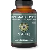 Natura Health Products Dual-Mag Complex Magnesium Bisglycinate 90 Capsules | Albion buffered lysinate glycinate blend promotes cardiovascular, neurological and immune health, high absorption*