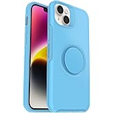 OtterBox iPhone 14 Plus Otter + Pop Symmetry Series Clear Case - You Cyan This (Blue), Integrated PopSockets PopGrip, Slim, Pocket-Friendly, Raised Edges Protect Camera & Screen