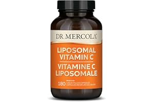 Dr. Mercola Liposomal Vitamin C - Brain, Heart, Eye & Immune Support - Provides 1,000 mg of Bioavailable Vitamin C - Non-GMO, Gluten-Free & Soy-Free - 180 Capsules (90 Servings)