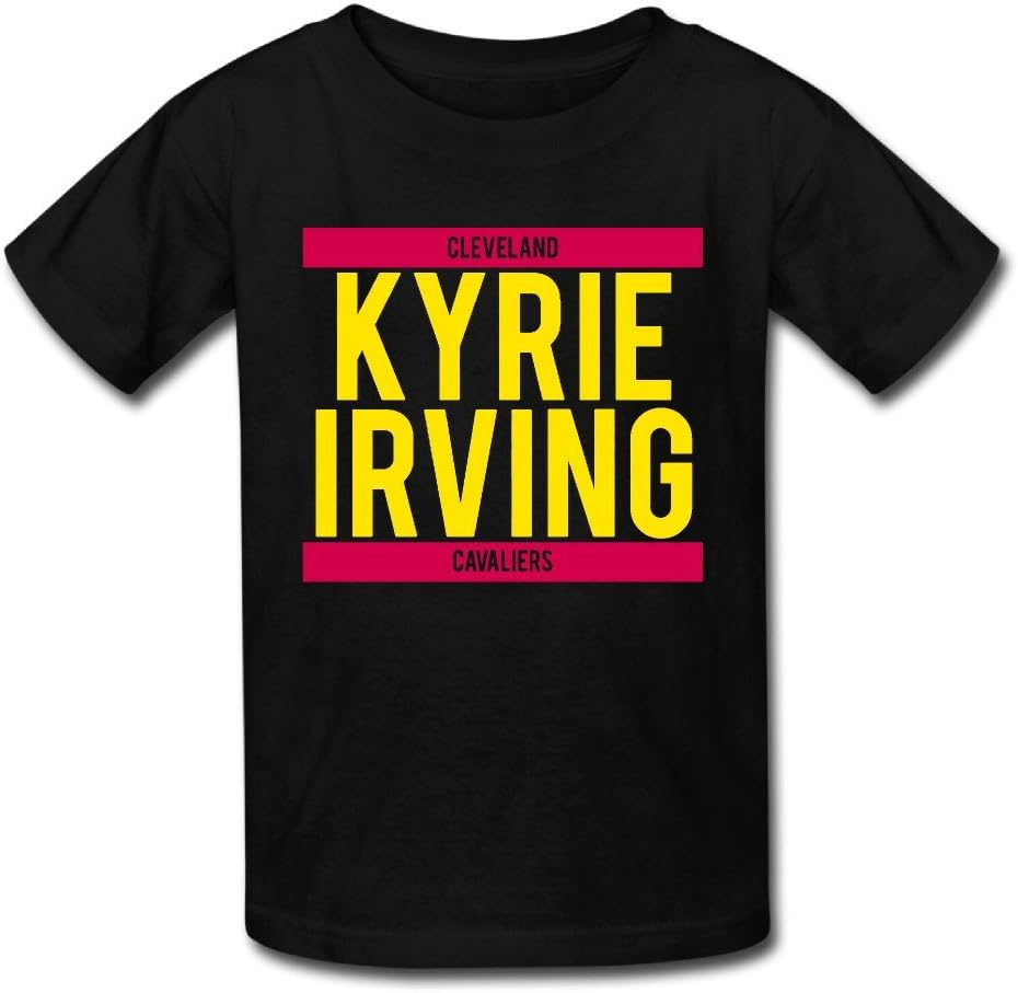 KTIY 6-16 Years Old Teenage Kyrie Cleveland Superstar 2# Irving T-shirts Black Size M