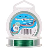 BENECREAT 28-Gauge Jewelry Wire (328 Feet/109 Yards) - Tarnish Resistant Green Copper Craft Wire for DIY Jewelry Making, Beading, Wrapping