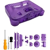 VR-robot Carrying Storage Case for N64, Retro Video Game Console Case Translucent Purple Replacement Game Console Protective Shell for N64 Game Console (Purple)