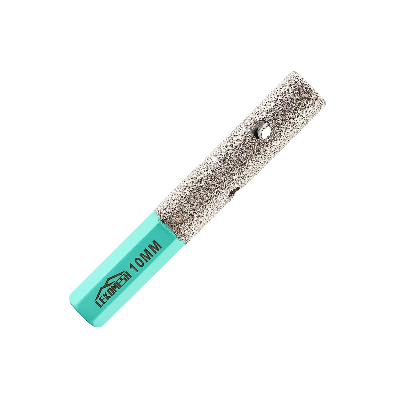 LEKOMESH Diamond Finger Milling Bits - 10mm x Hex Shank Electric Drill for Enlarging Grinding Edging Exsiting Holes of Porcelain Tile Ceramic Marble Granite