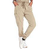 Reebok Womens Scrub Pants - Lightweight Performance Stretch Medical Bottoms, Relaxed Fit Cargo Jogger Scrubs for Women