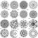 COKTAK 8 Pieces/Lot Black Henna Mandala Flower Temporary Tattoos For Girls Women Sexy Body Art Tribal Indian Mehndi Arm Tattoo Stickers Sheets Female Fake Waterproof Lace Tatoos Wedding Decor Flora