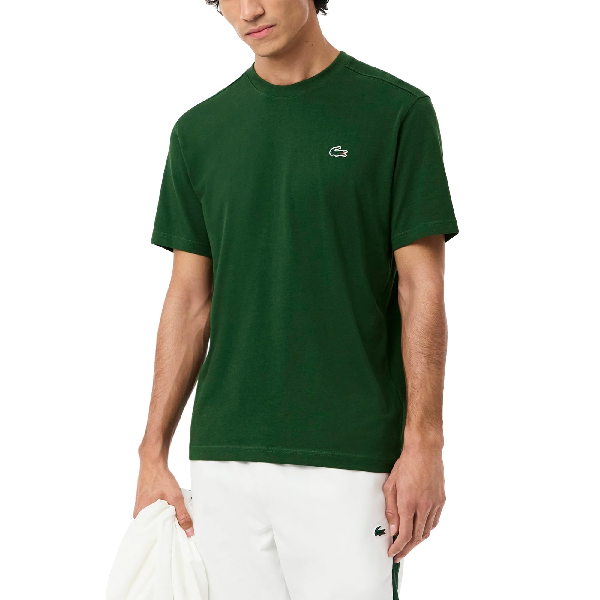 Lacoste Men’s Ultra Dry Cotton Sport T-Shirt, Green, Medium