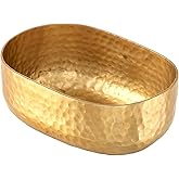 American Metalcraft ABHG46 Aluminum Hammered Bowl Oval, Gold, 25-ounce Capacity, Elegant and Artisanal Serveware for Presenting Entr&eacute;es and Appetizer: 6 &frac12; L, 4 &frac34; W, 2 &frac14; H