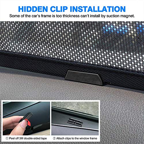 Powerty Magnet Window Shade Custom Side Window Sunshades UV Rays Protection for Toyota RAV4 2019 2020 6PCS - Thumbnail 6