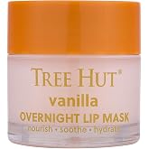 Tree Hut Vanilla Overnight Lip Mask, 0.6 Oz | Nourishing &amp; Moisturizing Lip Treatment with Shea Butter, Vitamin E, Smooth Lips, Overnight Lip Sleeping Mask