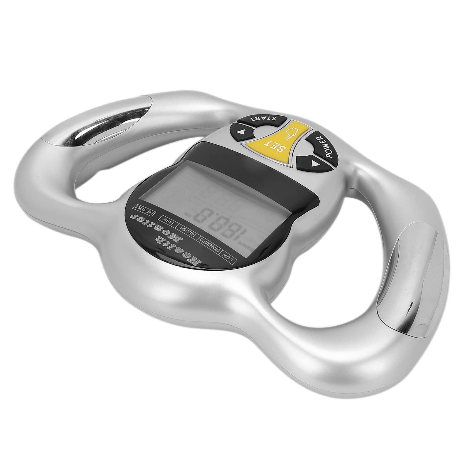 Digital Body Fat Analyzer, Electronic BMI Handheld Body Fat Monitor with LCD Display, Multifunctional Portable Body Fat Measurement Device for Weight Loss, Fitness Monitoring, Personal Health