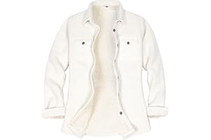 ThCreasa Womens Sherpa Fleece Lined Flannel Shirt Jacket Warm Button Up Plaid Shirt Jac (Sherpa Fleece Throughout)