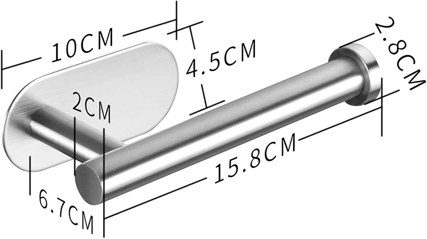 YIGII Toilet Paper Holder Self Adhesive - Adhesive Toilet Roll Holder no Drilling for Bathroom Stainless Steel Brushed: Home & Kitchen