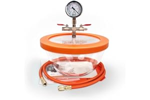 BACOENG 2.8 Quart Vacuum Chamber, Pyrex Glass Degassing Chamber Kit for Resin, Silicone and Epoxies