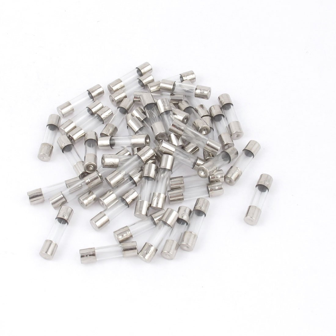 sourcingmap 250V 2A Quick Blow Glass 5 x 20mm Tube Fuses 50Pcs