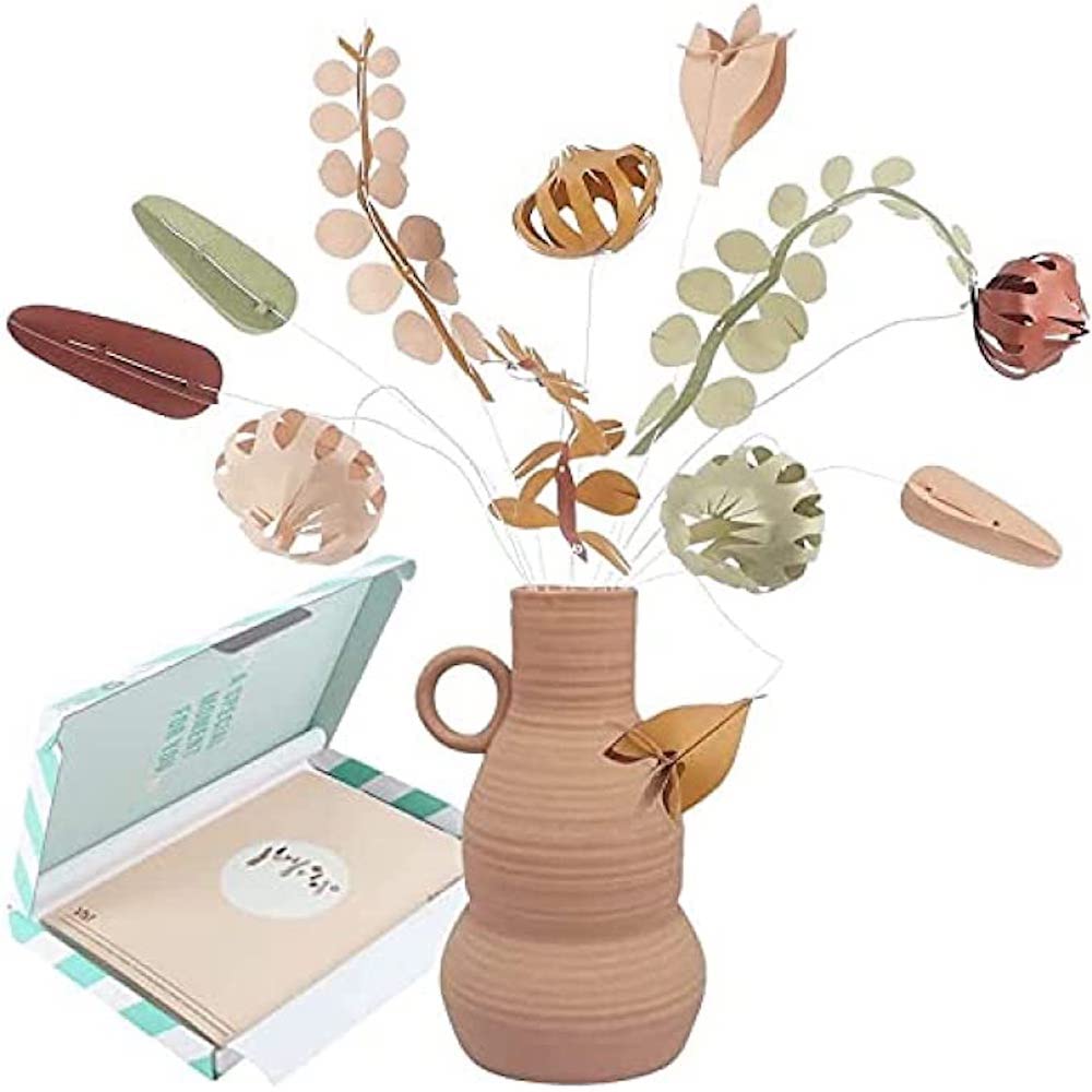 BloomPost Paper Field Bouquet - 12 paper flowers - DIY - Original Letterbox Gift, Multicolour, L137