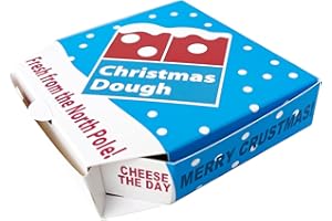 PHAWNGU 4 Pack Christmas Dough Money Holder Gift Box, Funny Mini Pizza Box Cash Gift Card Holder for Christmas, Secret Santa, Stocking Stuffers, Holiday Gag Gifts fo Friends and Family