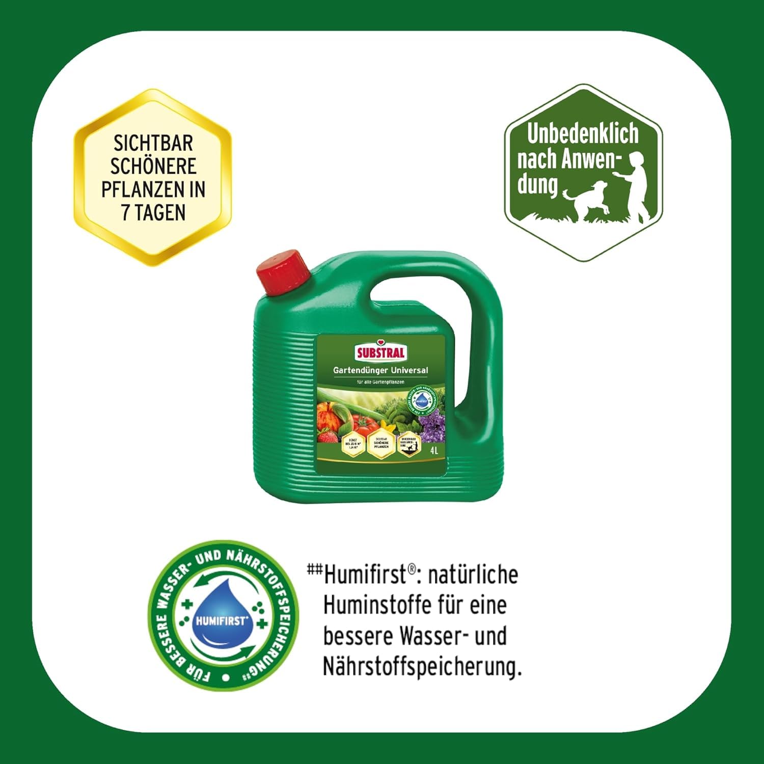 Substral Universal Flüssigdünger, 4L - Stärkt Pflanzenwachstum & Blütenbildung, mit Humifirst für alle Gartenpflanzen 3