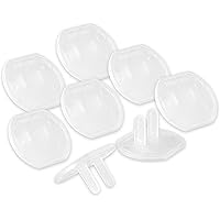 Power Gear Plastic Outlet Covers, 8 Pack, Shock Prevention, Child Safe, Easy Install, UL Listed, Clear, 50271