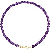 NLIEO Rainbow Colorful Gemstone Beaded Choker Necklace for Women 14K Gold Bow Birthstone Beads Chokers 18inches