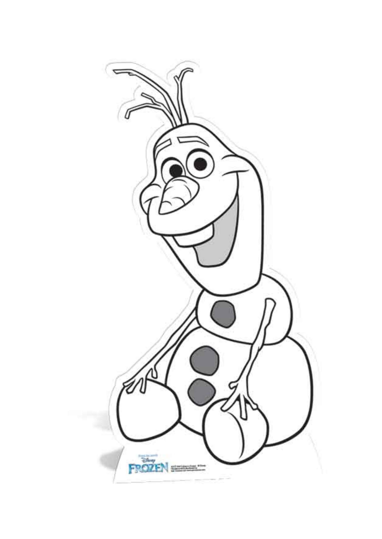 Star Cutouts Ltd SCC7 Disney Frozen Cutout, Solid, Olaf Colour & Keep, Regular