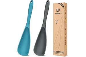 Pack of 2 Cooking Spoons for Non Stick Cookware, Multifunction Spatula Spoon BPA-Free, One-Piece Design, Suitable for Scoopin